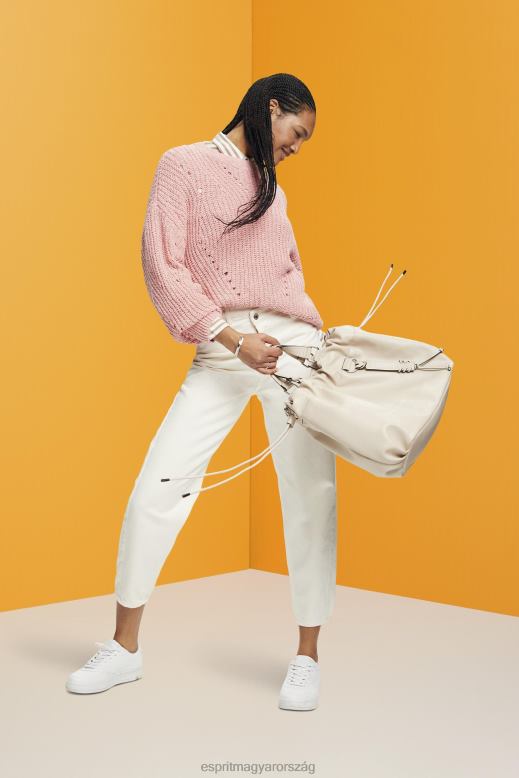 Esprit kábel kötött jumper nők rózsaszín pulóverek F8HN8273