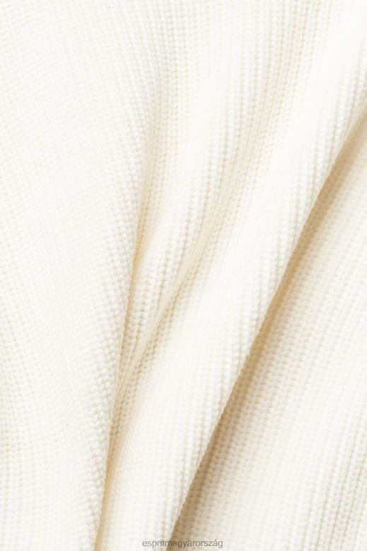 Esprit kötött kapucnis pulóver nők törtfehér pulóverek F8HN8563