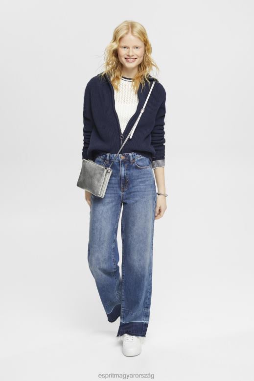 Esprit organikus pamut szerkezetű pulóver nők törtfehér pulóverek F8HN8275