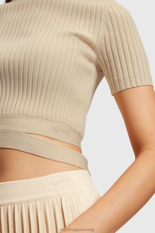 Esprit redőzött felső nők homok pulóverek F8HN8376