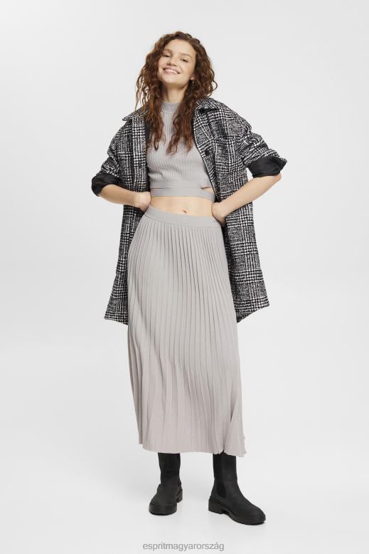 Esprit redőzött felső nők középszürke pulóverek F8HN8469