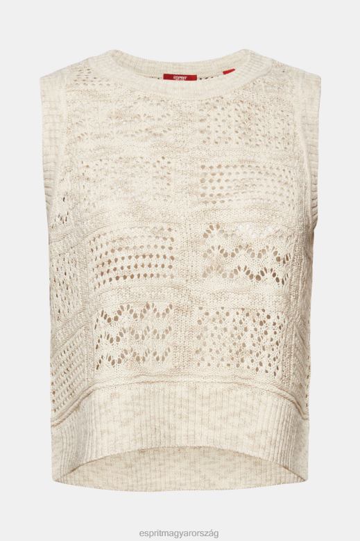 Esprit ujjatlan pulóver nők homok pulóverek F8HN87