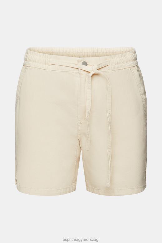 Esprit alkalmi rövidnadrág gumírozott derékpánttal nők pasztell rózsaszín rövidnadrág F8HN8299