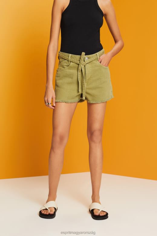 Esprit magasra kötő derék farmer rövidnadrág nők fehér rövidnadrág F8HN857