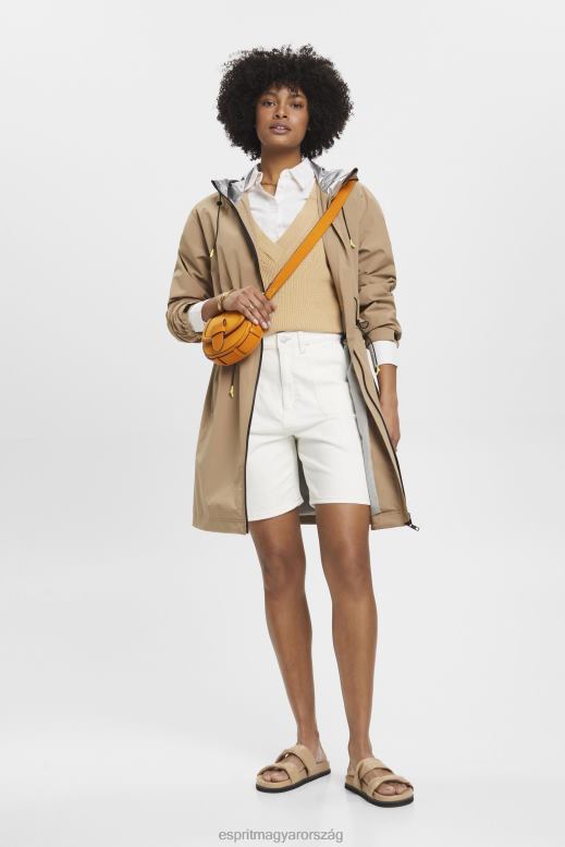 Esprit sokemeletes rövidnadrág nők törtfehér rövidnadrág F8HN8264