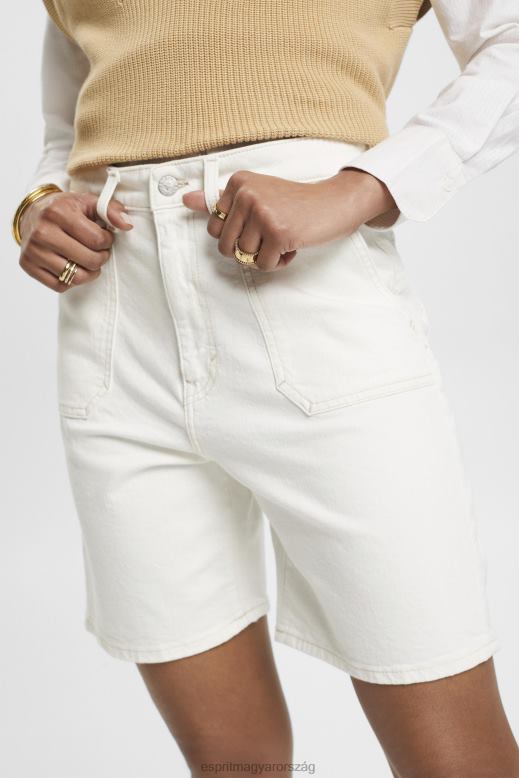 Esprit sokemeletes rövidnadrág nők törtfehér rövidnadrág F8HN8264
