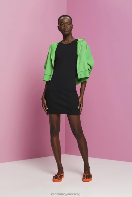 Esprit bordás dzsörzé ruha nők fekete ruhák F8HN8285