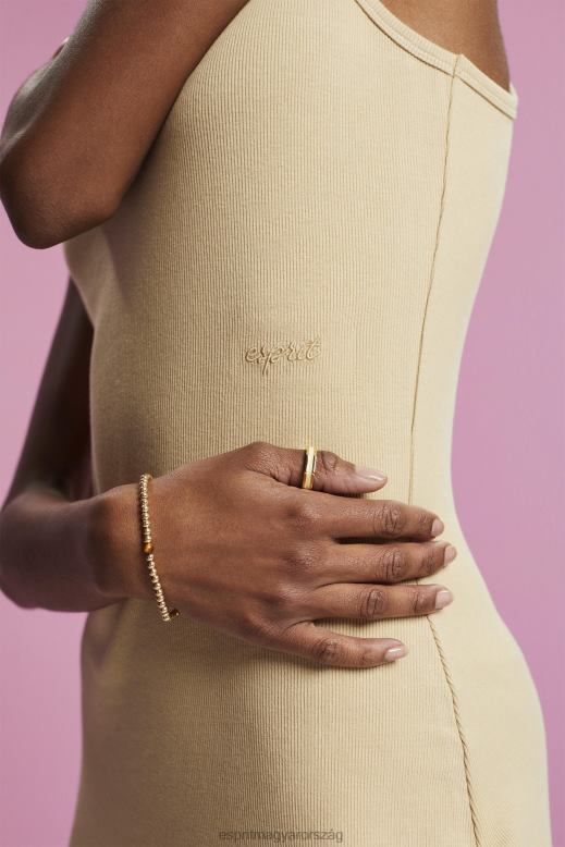 Esprit bordás dzsörzé ruha nők homok ruhák F8HN8286