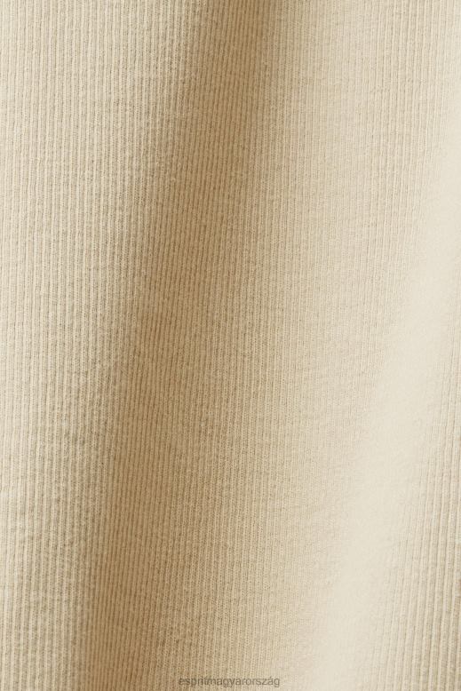 Esprit bordás dzsörzé ruha nők homok ruhák F8HN8286