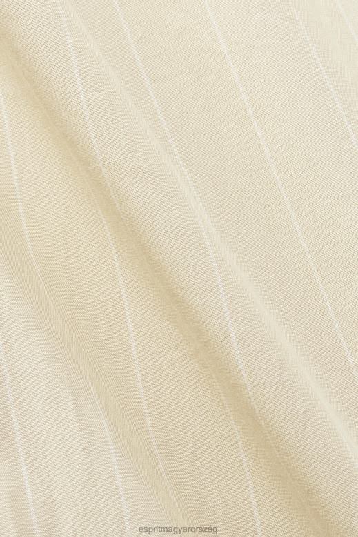 Esprit csíkos ingruha, 100% pamut nők bézs ruhák F8HN8278