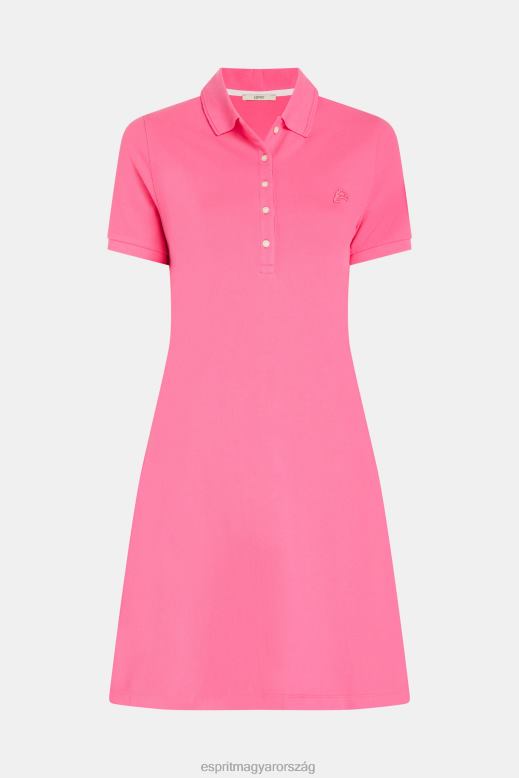 Esprit delfin tenisz klub klasszikus pólóruha nők rózsaszín ruhák F8HN8508