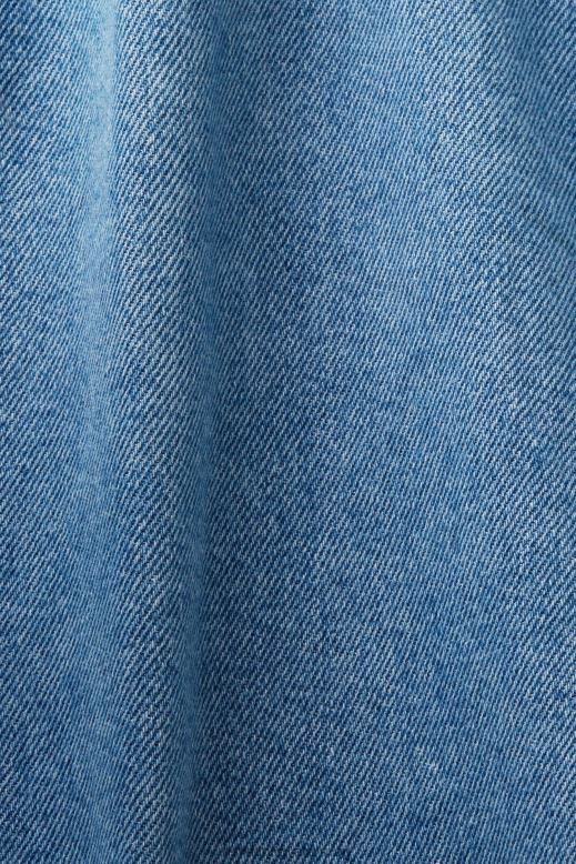 Esprit farmer ruha megkötő övvel nők kék fényű mosás ruhák F8HN8394