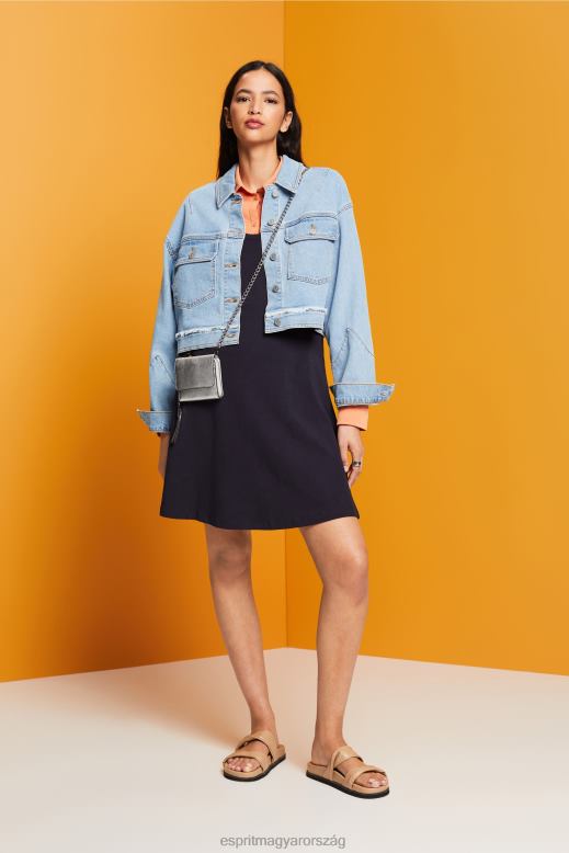 Esprit jersey mini ruha nők haditengerészet ruhák F8HN861