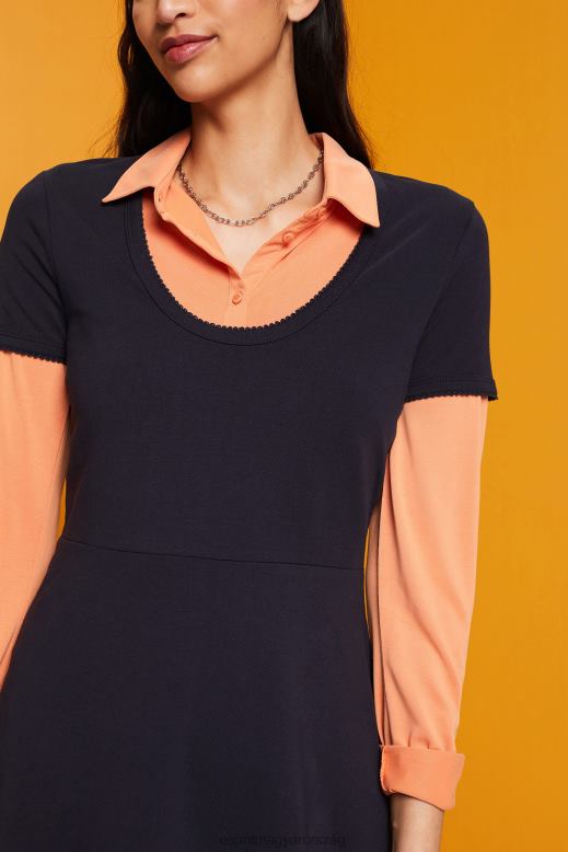 Esprit jersey mini ruha nők haditengerészet ruhák F8HN861