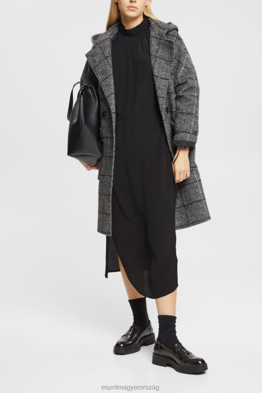 Esprit álló galléros ruha nők fekete ruhák F8HN8424