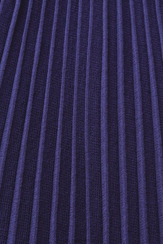 Esprit álnyakú hajtogatott midi ruha rövid ujjal nők sötétkék ruhák F8HN8122