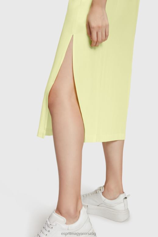 Esprit műselyem tankruha nők lime sárga ruhák F8HN8452