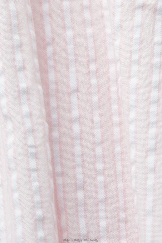 Esprit midi ing ruha megkötős övvel, pamut keverék nők világos rózsaszín ruhák F8HN8129