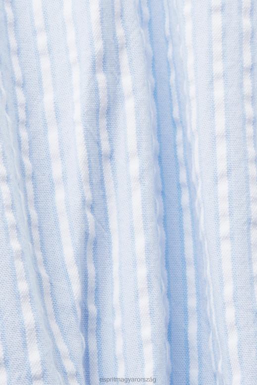 Esprit midi ing ruha megkötős övvel, pamut keverék nők világoskék ruhák F8HN8236