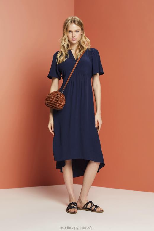 Esprit midi ruha fix megkötős övvel nők haditengerészet ruhák F8HN8231