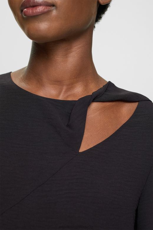 Esprit mini ruha kivágással nők fekete ruhák F8HN8429