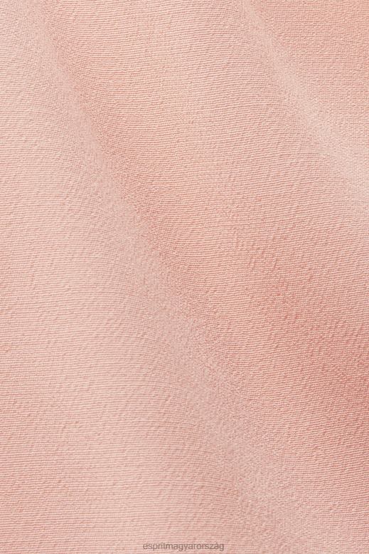 Esprit mini ruha smocked derékkal nők rózsaszín ruhák F8HN8229