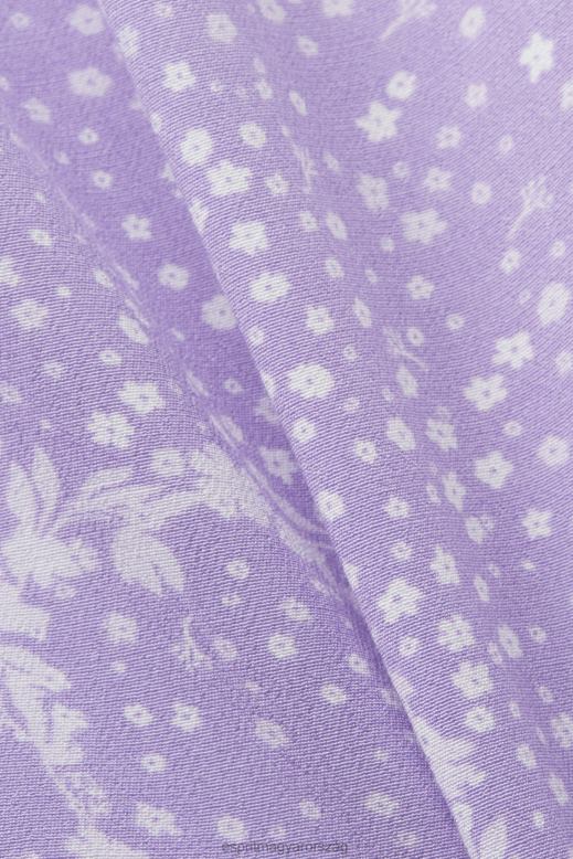 Esprit mintás mini ruha csokornyakkendővel nők fehér ruhák F8HN8230