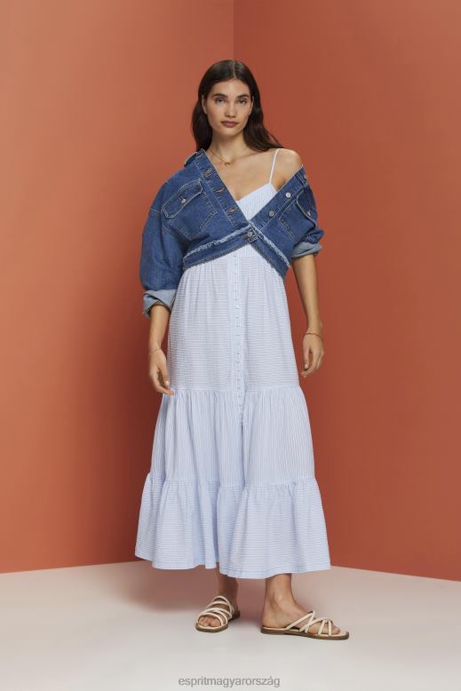 Esprit pántos maxi ruha nők világoskék ruhák F8HN8233