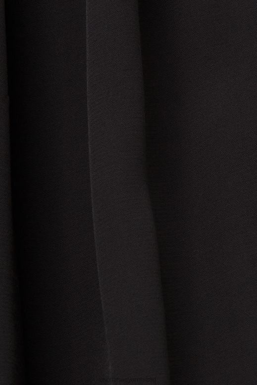 Esprit pántos ruha smock, tencel nők fekete ruhák F8HN8202