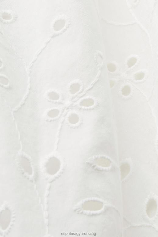 Esprit pamut csipke ruha nők törtfehér ruhák F8HN8191
