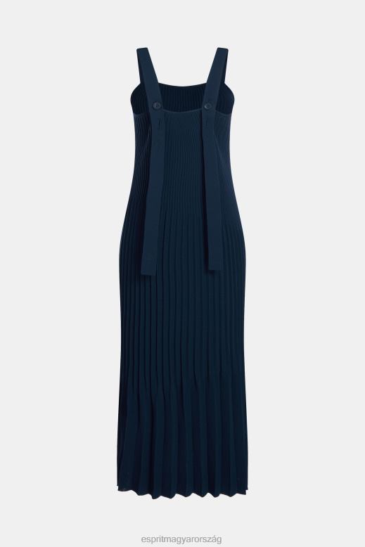 Esprit redős pántos ruha nők haditengerészet ruhák F8HN8388