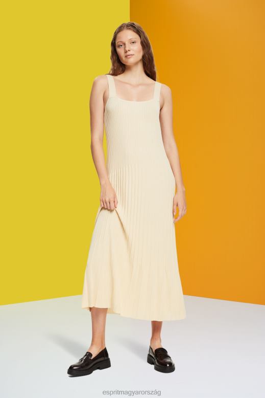 Esprit redős pántos ruha nők homok ruhák F8HN8492