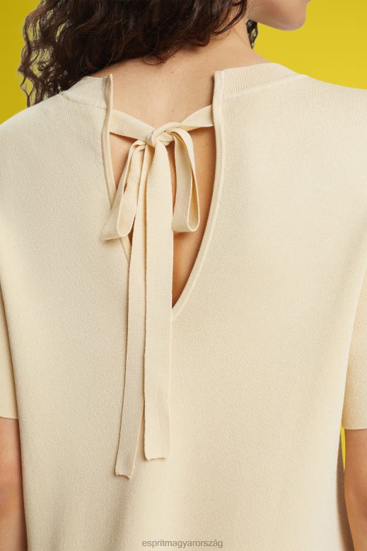 Esprit redős peplum ruha nők homok ruhák F8HN8489