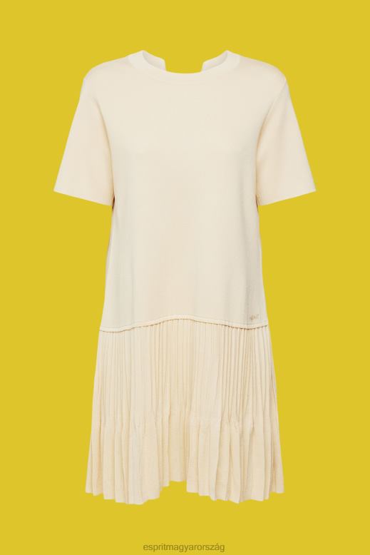 Esprit redős peplum ruha nők homok ruhák F8HN8489