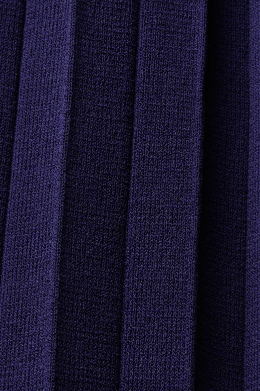 Esprit redős és ujjatlan maxiruha, nyakkivágással nők sötétkék ruhák F8HN8123