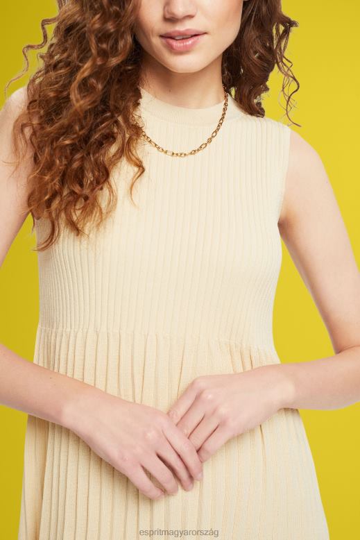 Esprit redős szabású és lobogó ruha nők homok ruhák F8HN8383