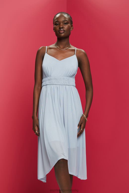 Esprit rugalmas derékú hálós ruha nők világoskék levendula ruhák F8HN866