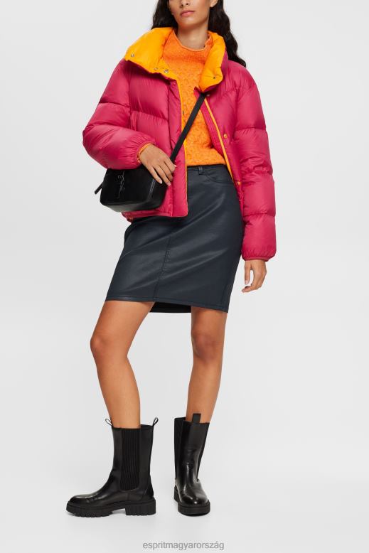 Esprit bőr hatású midi szoknya nők fekete szoknyák F8HN8443