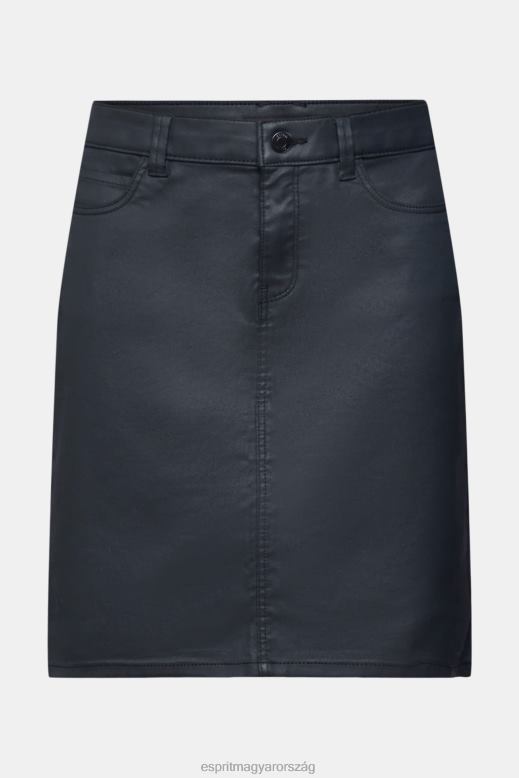 Esprit bőr hatású midi szoknya nők fekete szoknyák F8HN8443