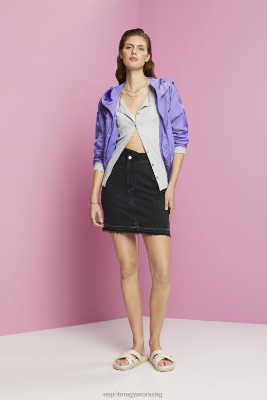 Esprit farmer miniszoknya aszimmetrikus derékpánttal nők fekete közepes mosás szoknyák F8HN8206