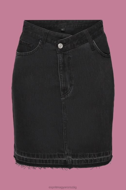 Esprit farmer miniszoknya aszimmetrikus derékpánttal nők fekete közepes mosás szoknyák F8HN8206