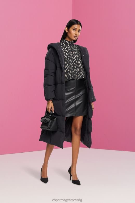Esprit műbőr miniszoknya nők fekete szoknyák F8HN8400