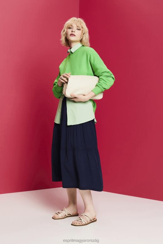 Esprit midi szoknya nők haditengerészet szoknyák F8HN8239