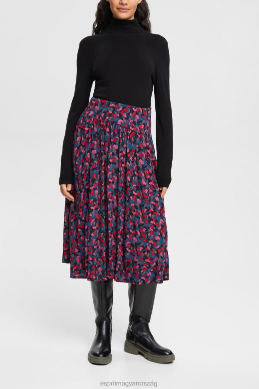 Esprit nyomott midiszoknya ráncokkal nők rózsaszín szoknyák F8HN8421