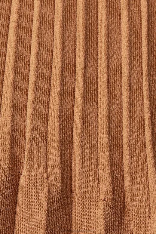 Esprit redős midi szoknya nők barna szoknyák F8HN8482