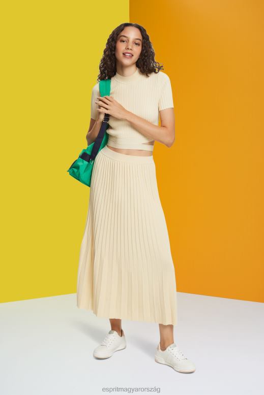 Esprit redős midi szoknya nők homok szoknyák F8HN8483