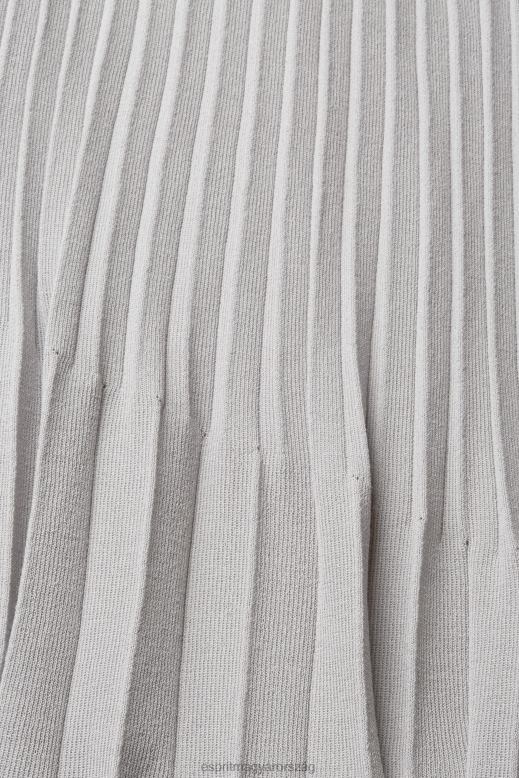 Esprit redős midi szoknya nők középszürke szoknyák F8HN8481