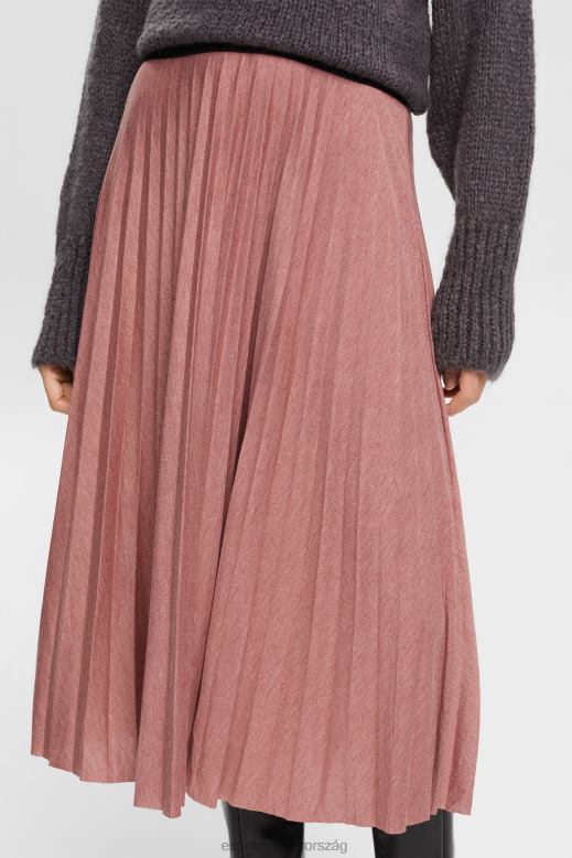 Esprit redős midi szoknya nők terrakotta szoknyák F8HN8433