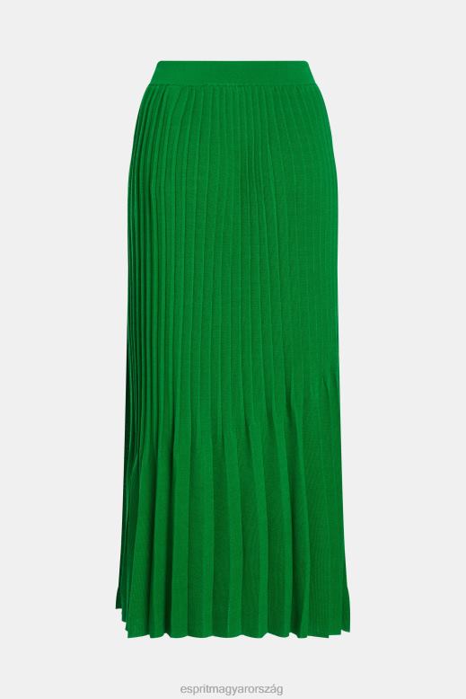 Esprit redős midi szoknya nők zöld szoknyák F8HN8389