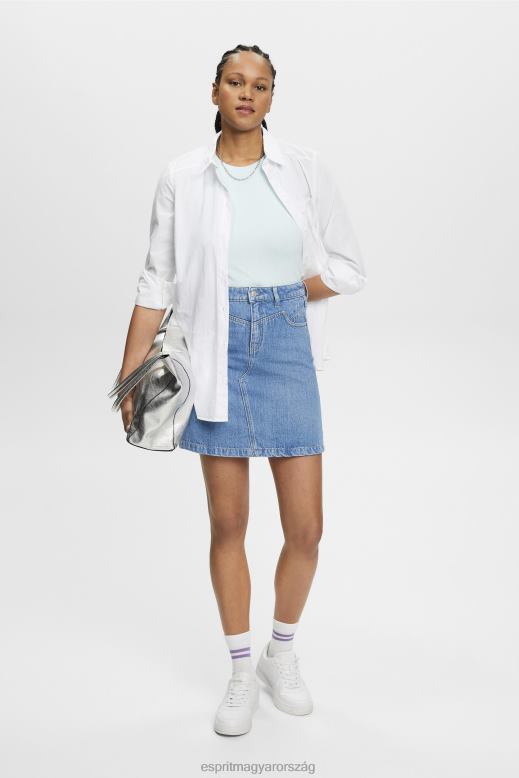 Esprit bordázott tank felső nők világos aqua zöld tartály F8HN8303